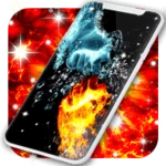 fire & ice live wallpaper android application logo